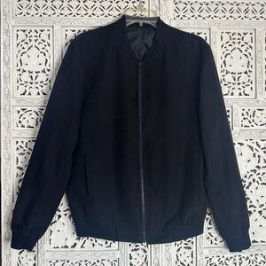 Topman black grunge bomber jacket size mens 40 or medium